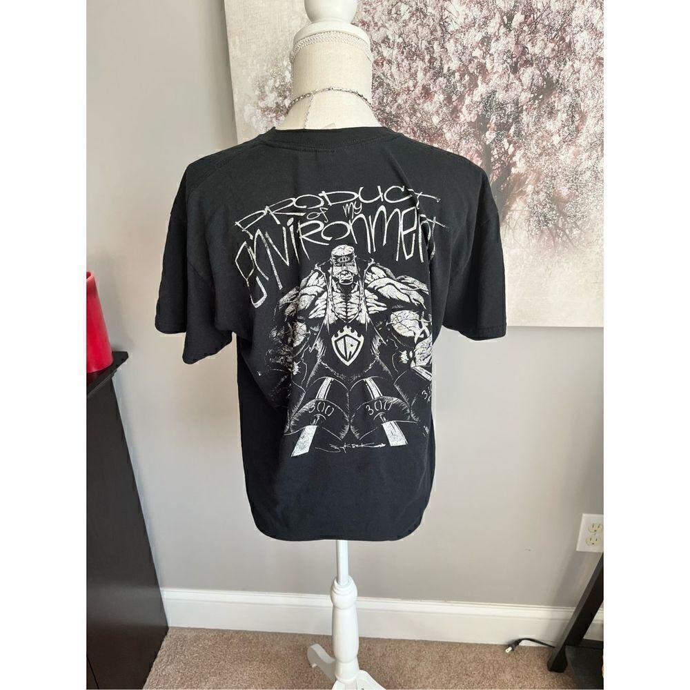 Iron Asylum bodybuilding, weightlifter, graphic, T shirt medium vintage